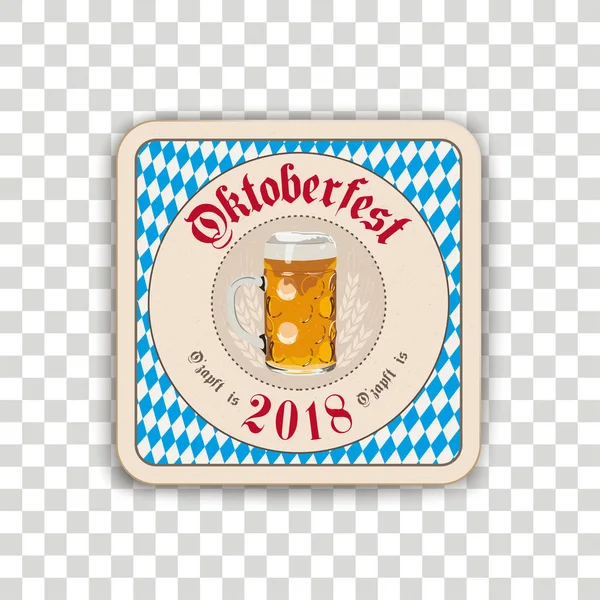 Duitse Tekst Vertalen Zapft Oktoberfest Tap Oktoberfest Eps Vector Bestand — Stockvector