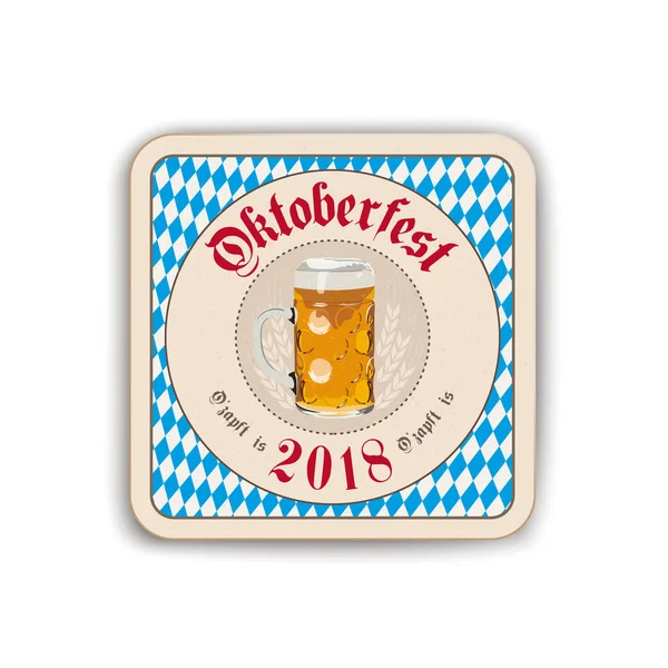 German Text Zapft Oktoberfest Translate Tap Oktoberfest Eps Vector File — Stock Vector