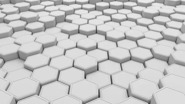 Vit Hexagon Struktur Bakgrund Illustration — Stockfoto