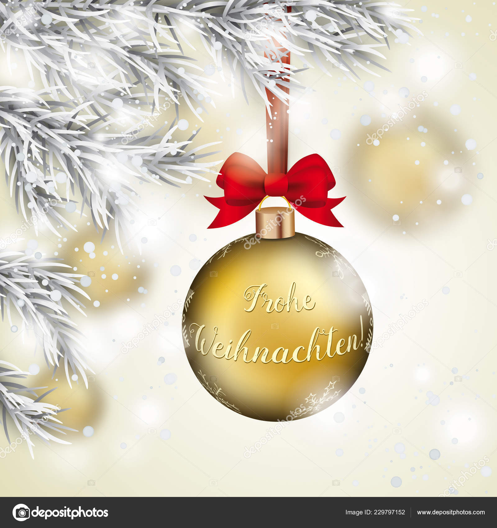 German Text Frohe Weihnachten Translate Merry Christmas Stock Vector by