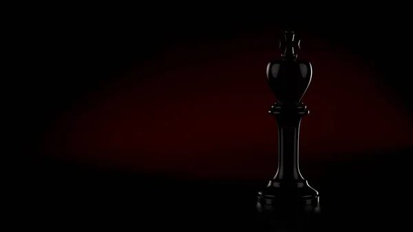 Close View Chess Piece King Dark Light — Stock Photo, Image