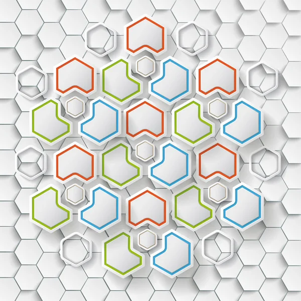 Cover Honeycomb Structure Colored Elements Eps Vector File — Stock Vector