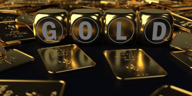 Gold Bars 10 Oz Cubes clipart
