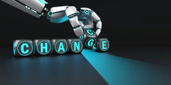 Робот меняет шанс — стоковое фото