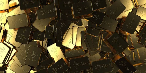 Fine Gold Bars 10 Oz — Stock Photo, Image