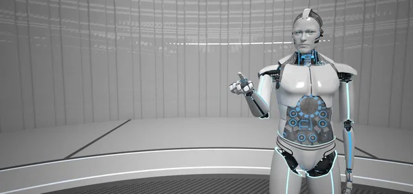 Humanoid Robot kattintson — Stock Fotó