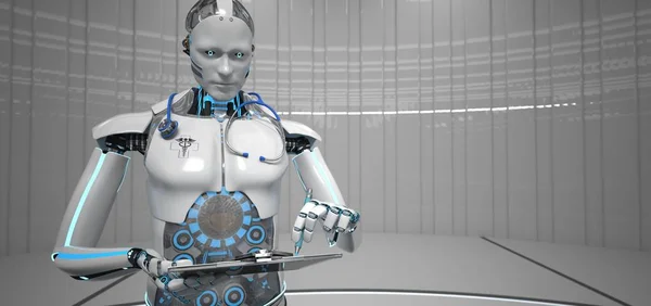 Humanoid Robot medicinsk assistent — Stockfoto