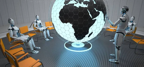 Roboter globe indien — Stockfoto