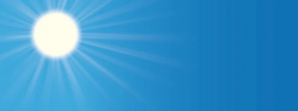 Sun Sunbeam Blue Sky Eps Vector File — Stock Vector