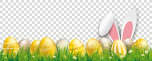 Texte Allemand Frohe Ostern Traduire Joyeuses Pâques Fichier Vectoriel Eps — Image vectorielle