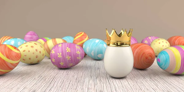 Easter Egg złoty król Korona — Zdjęcie stockowe