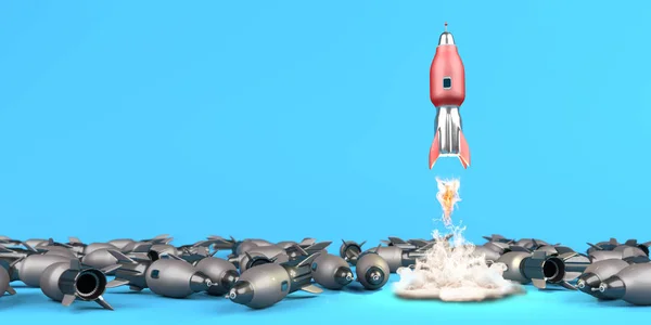 Starting Rocket — Stock Photo, Image