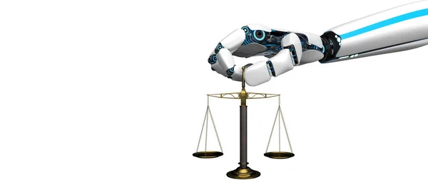 Equilibrio de haz de mano robot humanoide —  Fotos de Stock