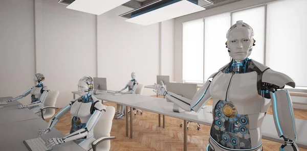 Humanoid Robots Open Space Office