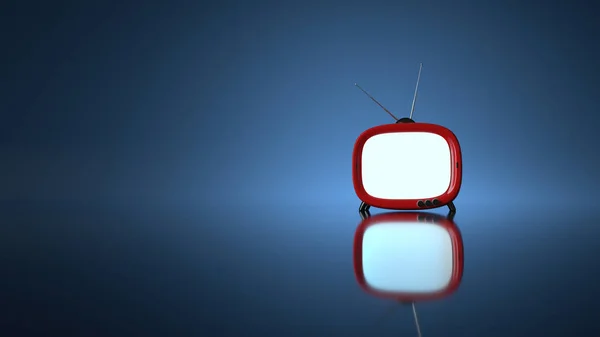 Tv vermelho — Fotografia de Stock