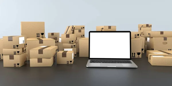 Notebook Shipping Cartons — Stock Photo, Image