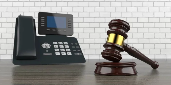 Phone Auction Gavel — Stock Photo, Image