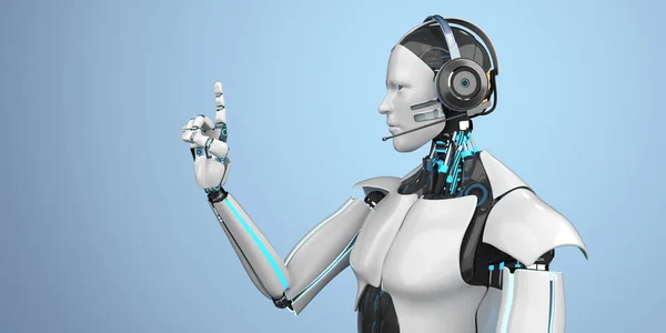 Callbot robot umanoide — Foto Stock