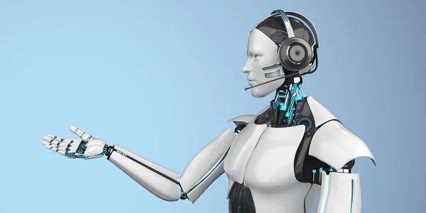 Robot humanoide Callbot — Foto de Stock