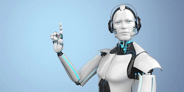 Humanoider Roboter-Callbot — Stockfoto