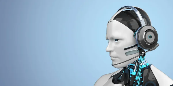 İnsansı robot Callbot — Stok fotoğraf