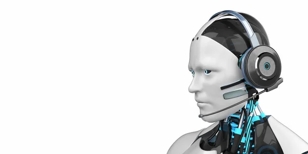 Ανθρωποειδές ρομπότ Callbot — Φωτογραφία Αρχείου