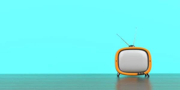 Pomarańczowy baner telewizyjny — Zdjęcie stockowe