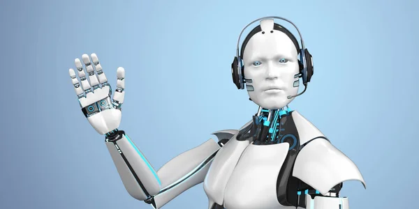 Humanoid Robot Callbot — Stockfoto