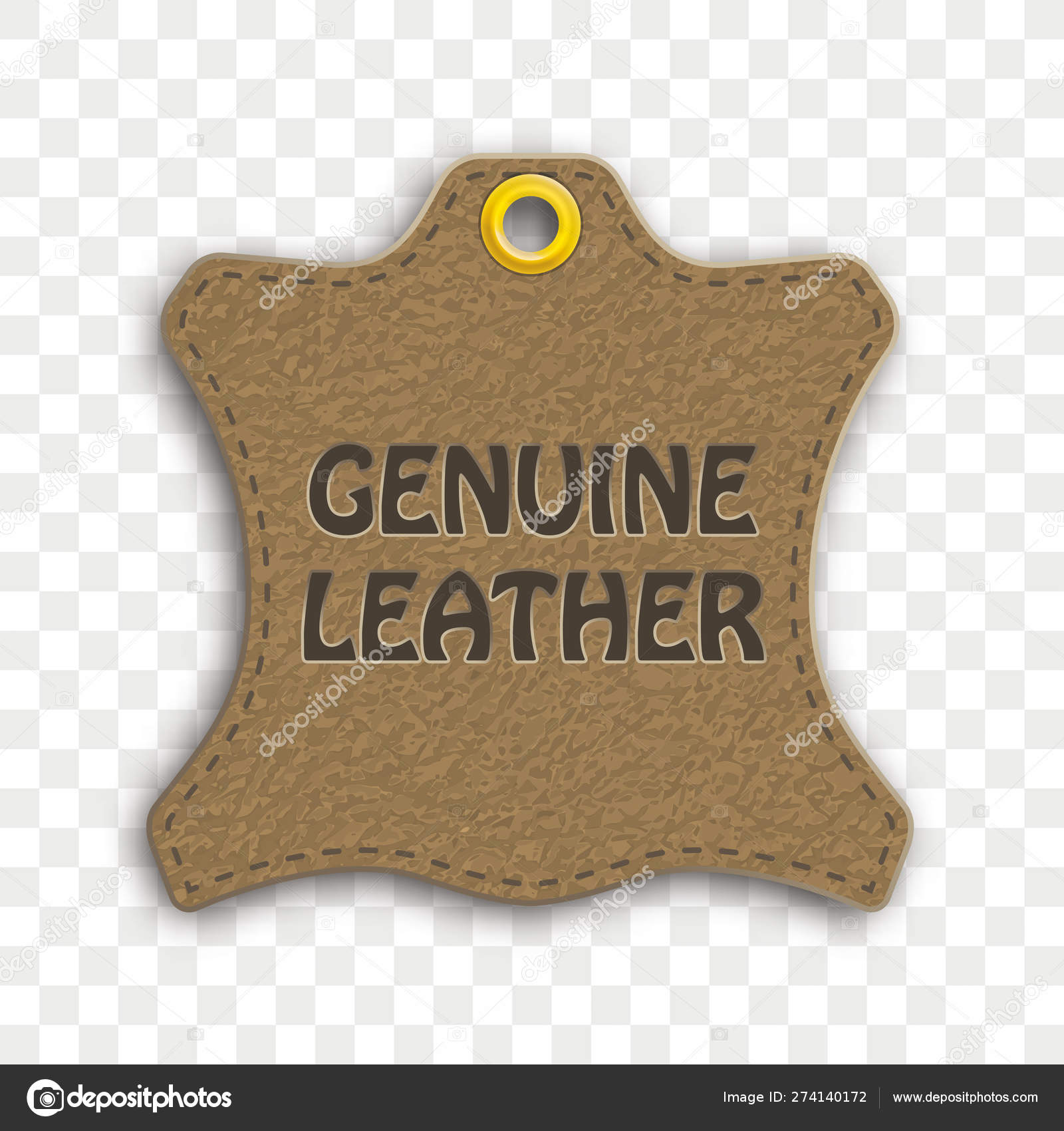 Genuine Leather Sticker Transparent Stock Vector Image by ©limbi007