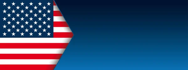 헤더 화살표 미국 국기 — 스톡 벡터