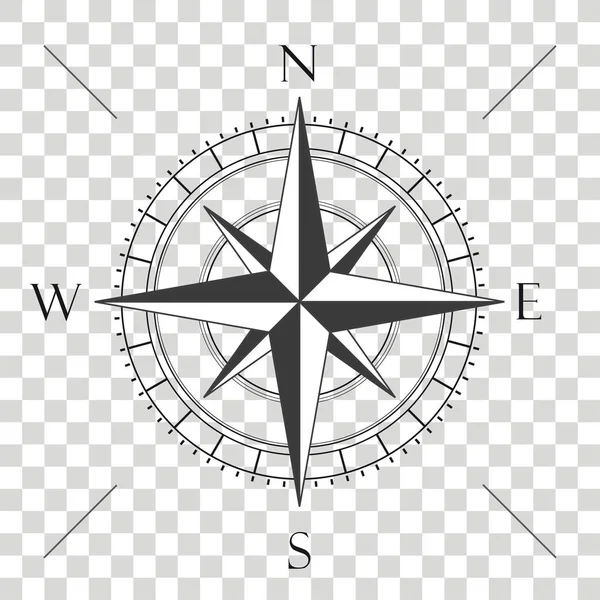 Compass Cardinal Points Transparent — Stock Vector