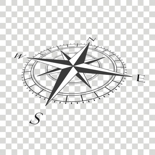 Angle Compass Cardinal Points Transparent — Stock Vector