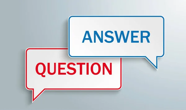 2 Speech Bubbles Question Answer Header — Stock Vector