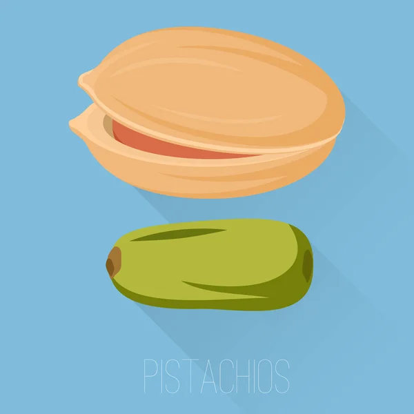 Pistachos vector icono — Vector de stock