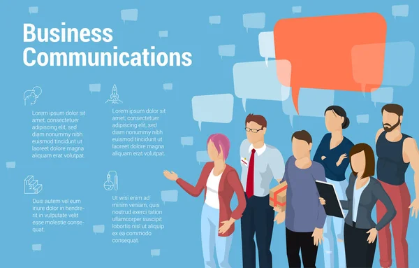 Konuşma balonu gösteren kadın ve erkek office resmi ve rahat tarzı.