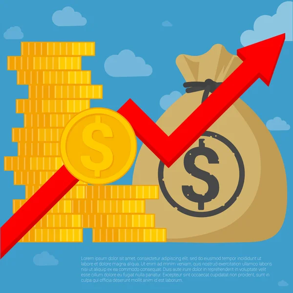 Investissement et épargne en dollars américains — Image vectorielle