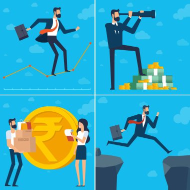 Genç adam ve kadın iş yapmak.