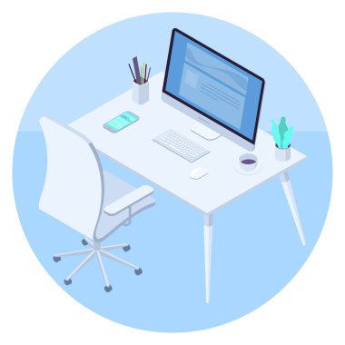 Modern ofis çalışma alanı 