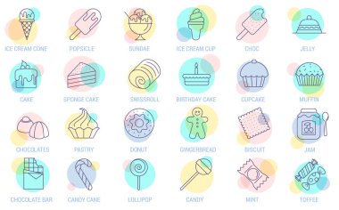 tatlı vektör Icon set