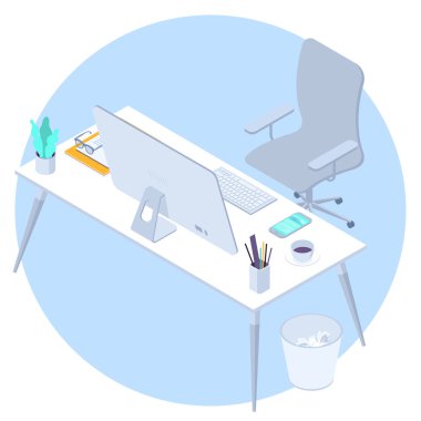 Modern ofis çalışma alanı 