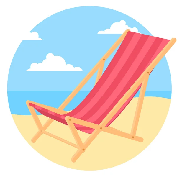 Bach chair at seaside. — Stock Vector