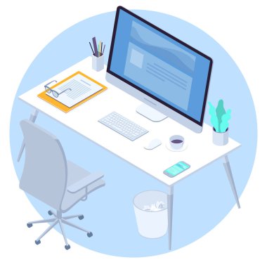 Modern ofis çalışma alanı 