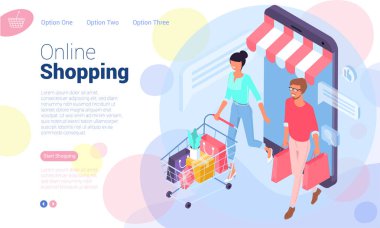 online alışveriş için web sayfası şablonu