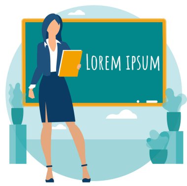 Öğretmen tahtada..