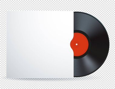 kırmızı etiketli vinil kayıt diski