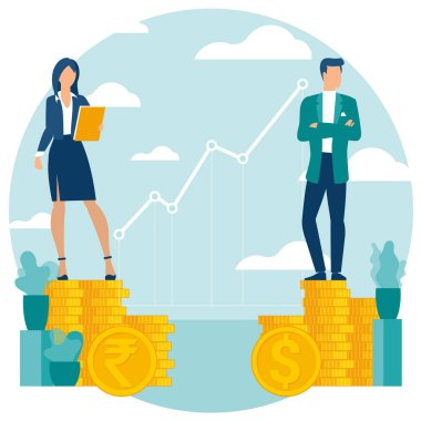 yatırımcı büyüyen para soyut.