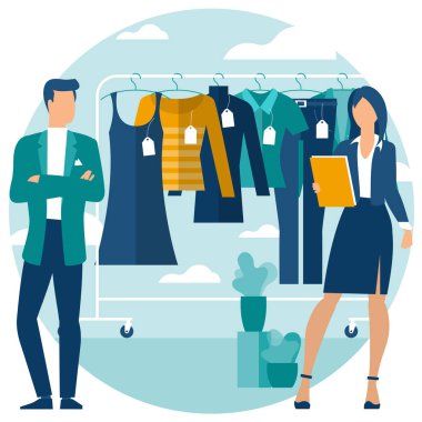 Yong erkek ve kadın, alışveriş.