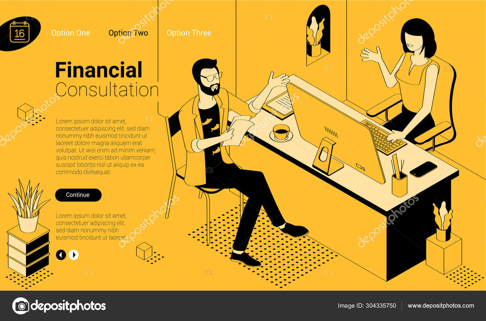 Konsep Konsultasi Keuangan Untuk Halaman Web Stok Vektor C Mustahtar 304335750