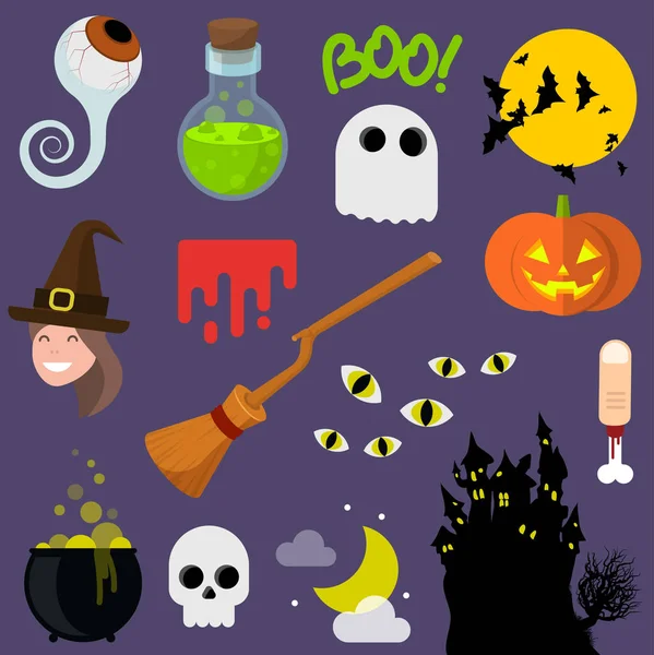 Halloween vector icon set — Stock Vector