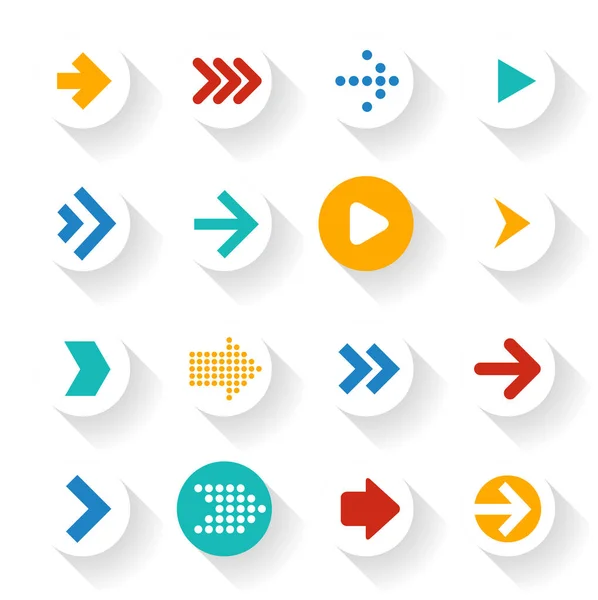 Arrow icon set. Vector. — Stock Vector